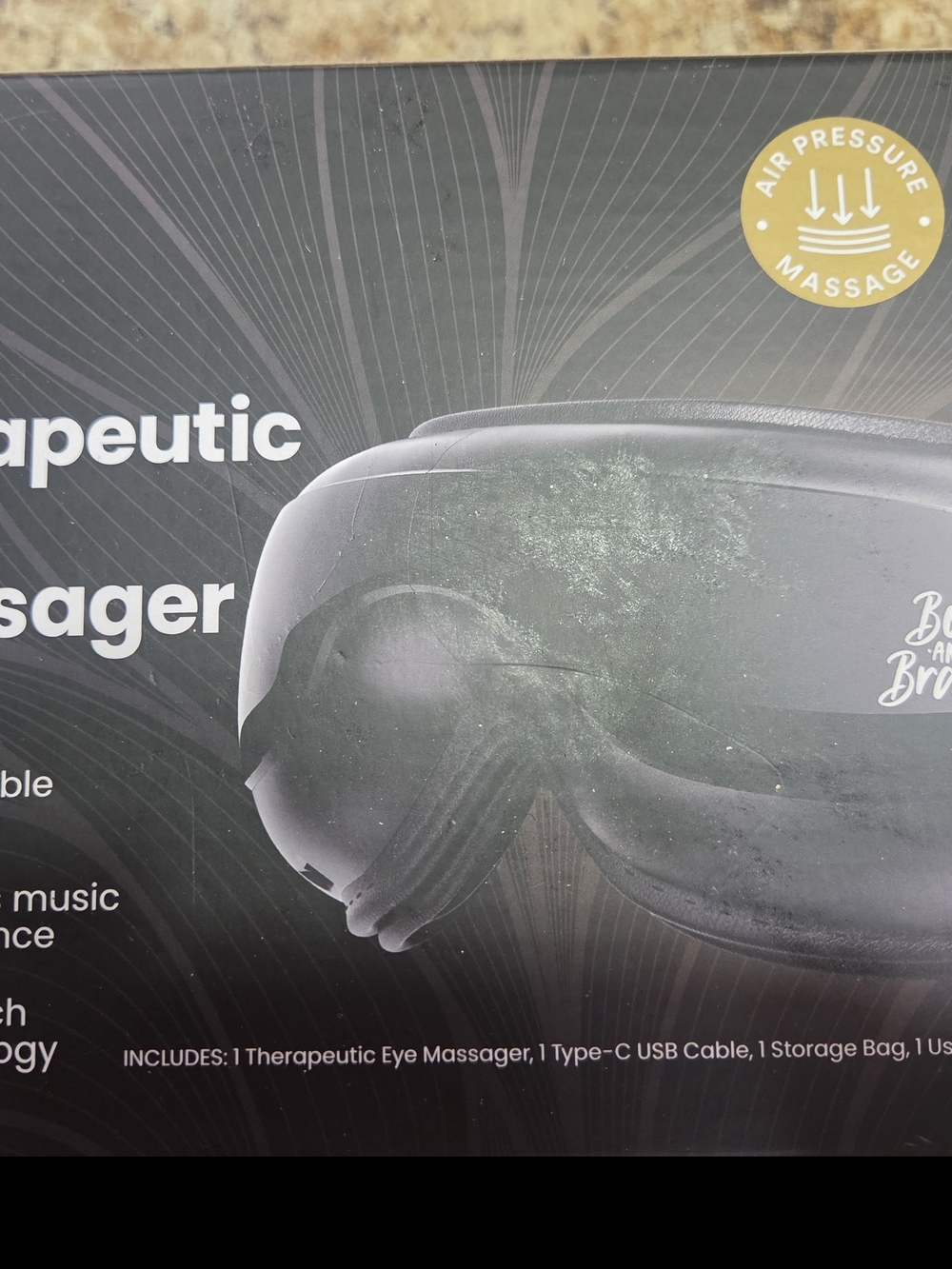 Portable Black Therapeutic Eye Massager
